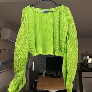Future Collective Pleated Neon Long Sleeve